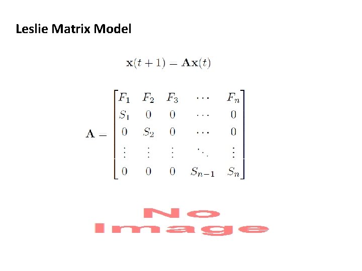 Leslie Matrix Model 