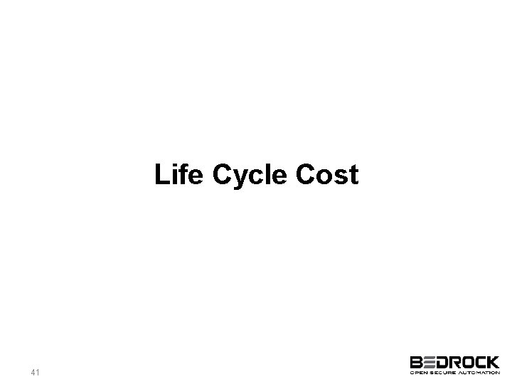 Life Cycle Cost 41 