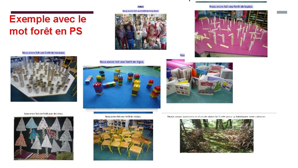 Exemple avec le mot forêt en PS 