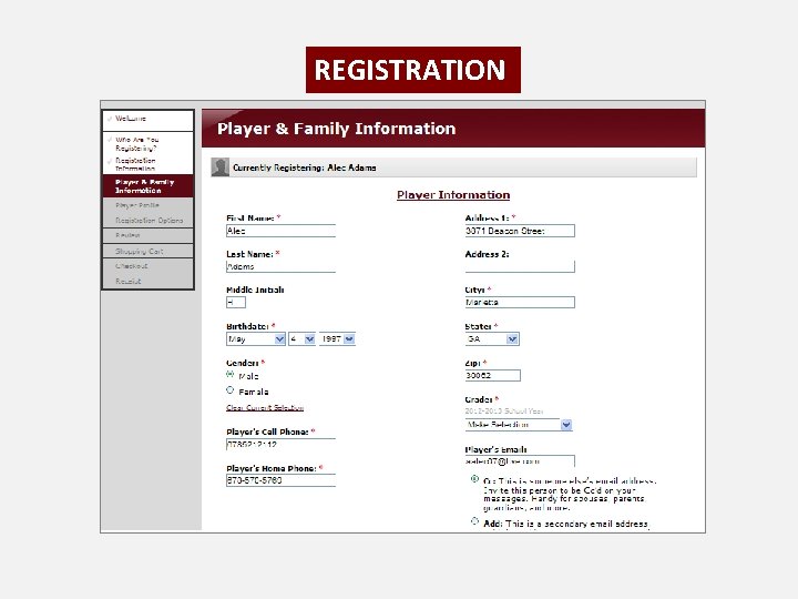 REGISTRATION 