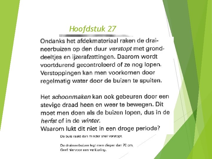 Hoofdstuk 27 Ontwatering 