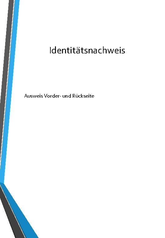 Identitätsnachweis Ausweis Vorder- und Rückseite 