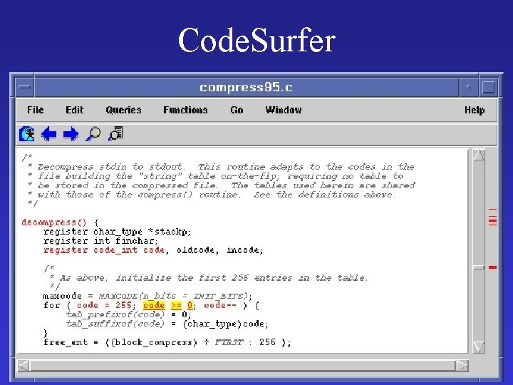 Code. Surfer 