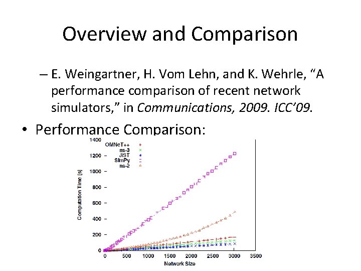 Overview and Comparison – E. Weingartner, H. Vom Lehn, and K. Wehrle, “A performance