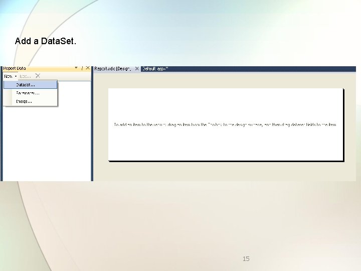 Add a Data. Set. 15 