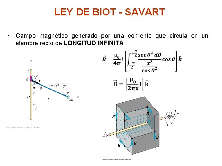 LEY DE BIOT - SAVART • Campo magnético generado por una corriente que circula