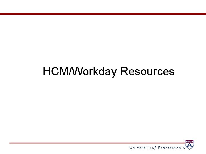 HCM/Workday Resources 