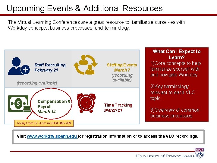 Upcoming Events & Additional Resources The Virtual Learning Conferences are a great resource to