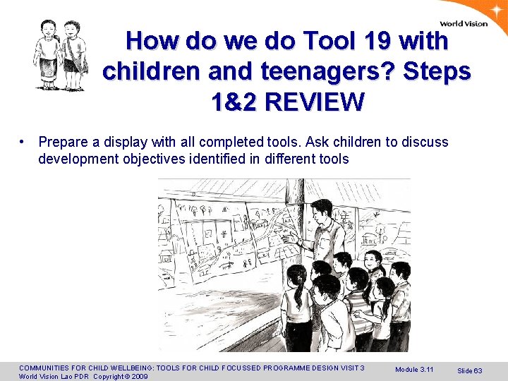 How do we do Tool 19 with children and teenagers? Steps 1&2 REVIEW •