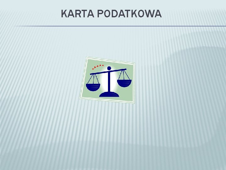 KARTA PODATKOWA 