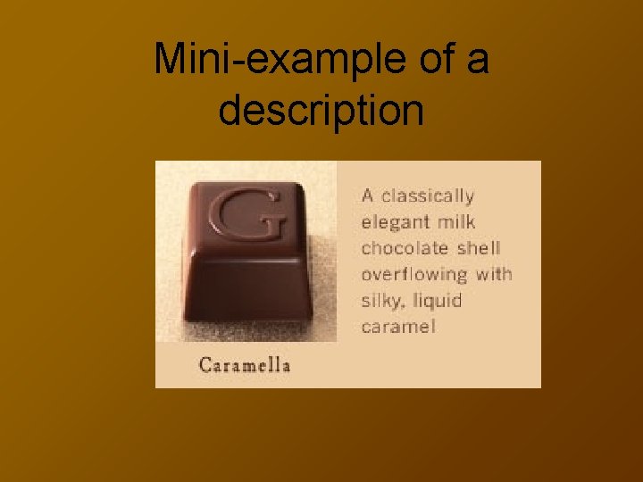 Mini-example of a description 