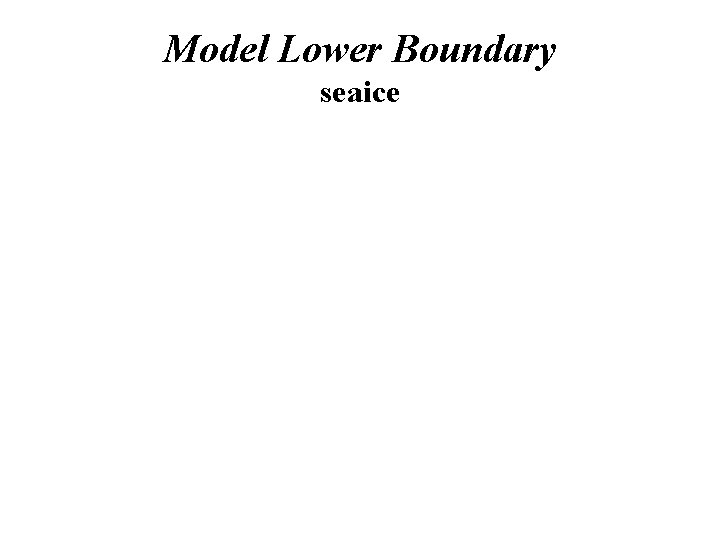 Model Lower Boundary seaice 