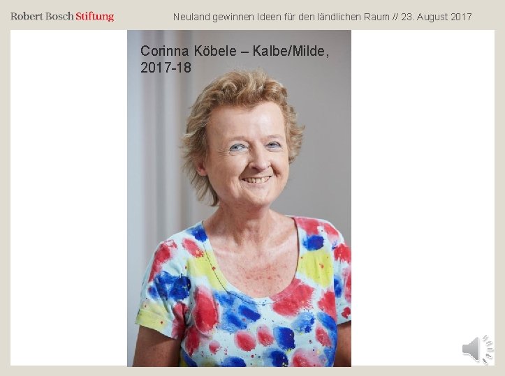 Neuland gewinnen Ideen für den ländlichen Raum // 23. August 2017 Corinna Köbele –