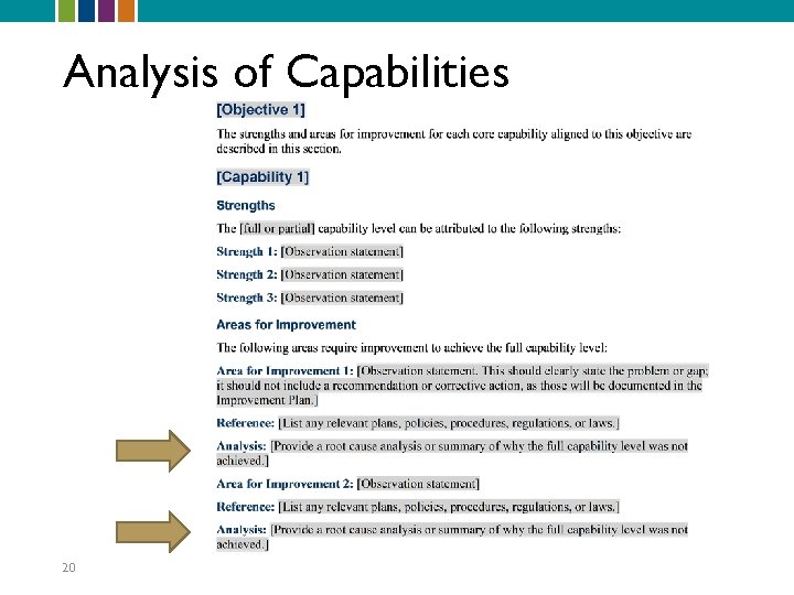 Analysis of Capabilities 20 