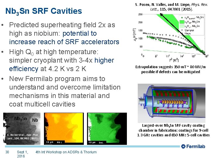 S. Posen, N. Valles, and M. Liepe, Phys. Rev. Lett. , 115, 047001 (2015).