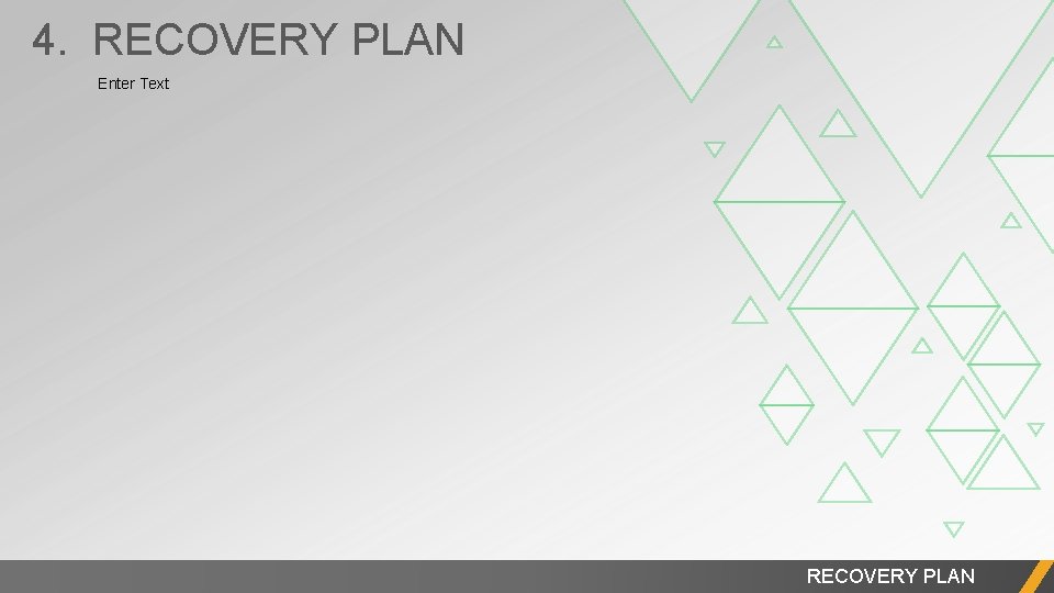 4. RECOVERY PLAN Enter Text RECOVERY PLAN 