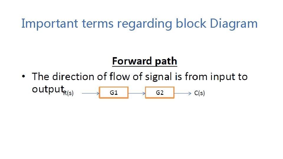 Important terms regarding block Diagram Important terms regarding block Diagram