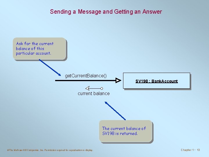 Sending a Message and Getting an Answer Ask for the current balance of this
