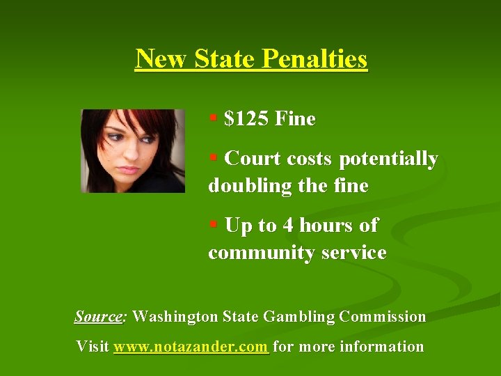 New State Penalties § $125 Fine § Court costs potentially doubling the fine §