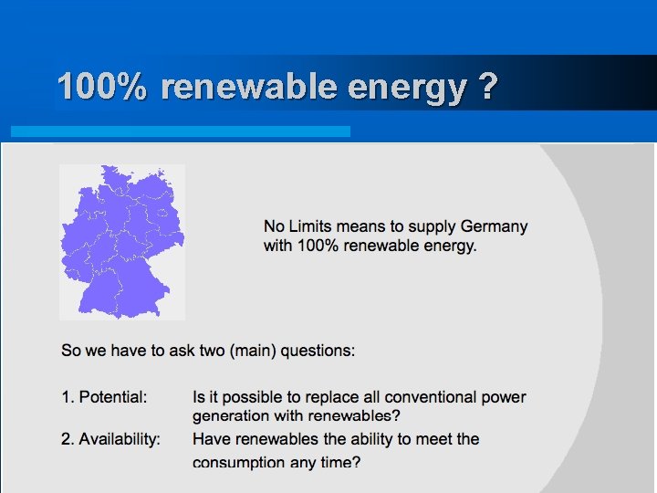 100% renewable energy ? 