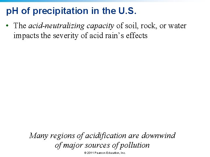 p. H of precipitation in the U. S. • The acid-neutralizing capacity of soil,