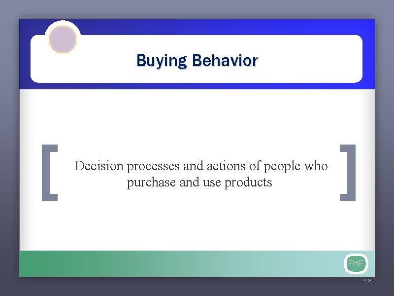 Buying Behavior [ Decision processes and actions of people who purchase and use products