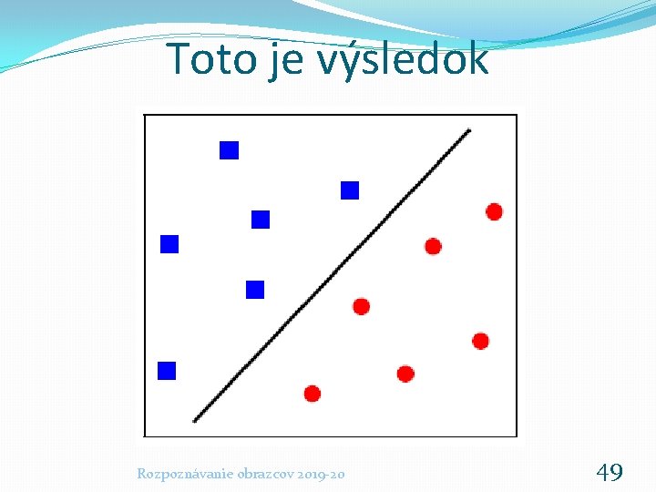 Toto je výsledok Rozpoznávanie obrazcov 2019 -20 49 