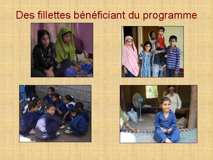 Des fillettes bénéficiant du programme 