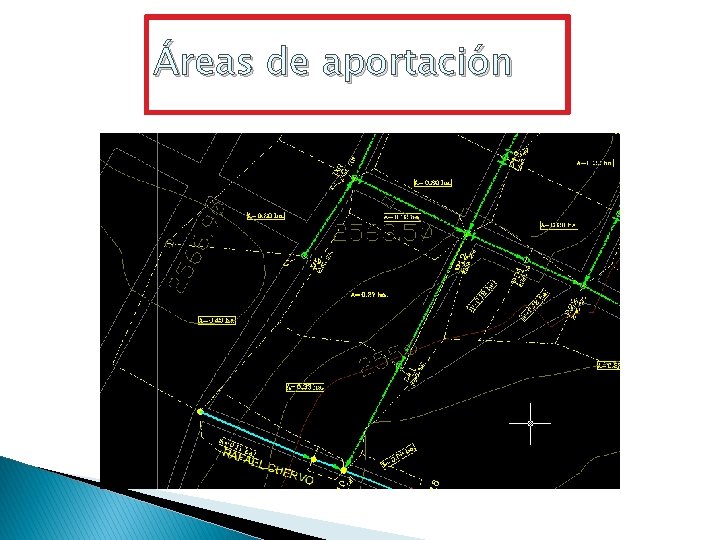 Áreas de aportación 