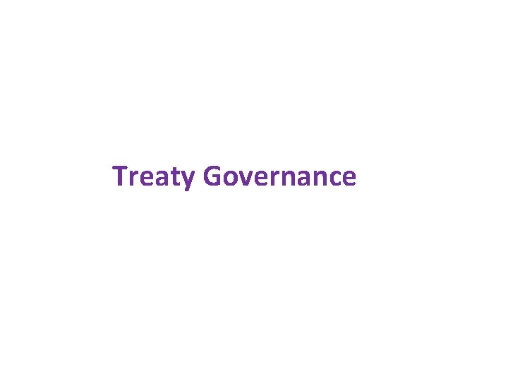 Treaty Governance 