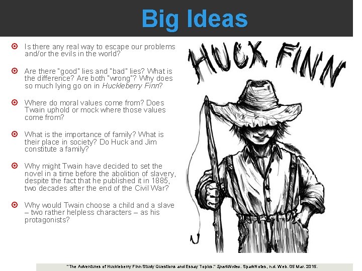 Big Ideas Is there any real way to escape our problems and/or the evils