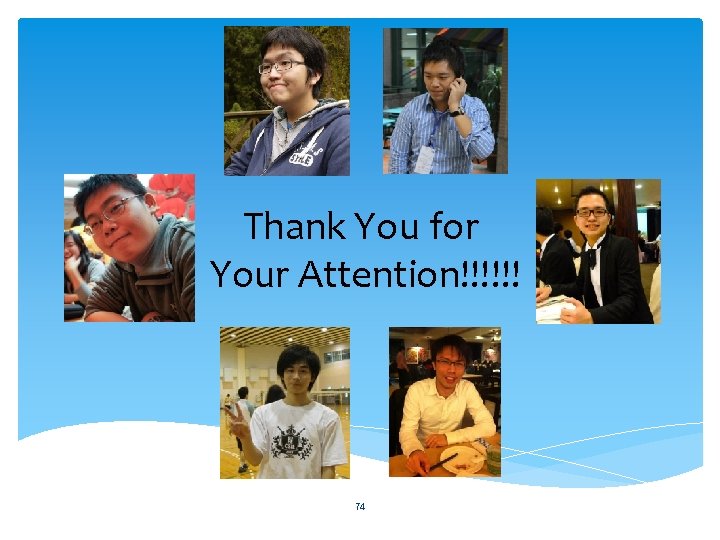 Thank You for Your Attention!!!!!! 74 
