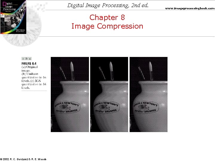 Digital Image Processing, 2 nd ed. Chapter 8 Image Compression © 2002 R. C.