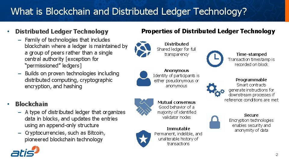 What is Blockchain and Distributed Ledger Technology? • Distributed Ledger Technology – Family of