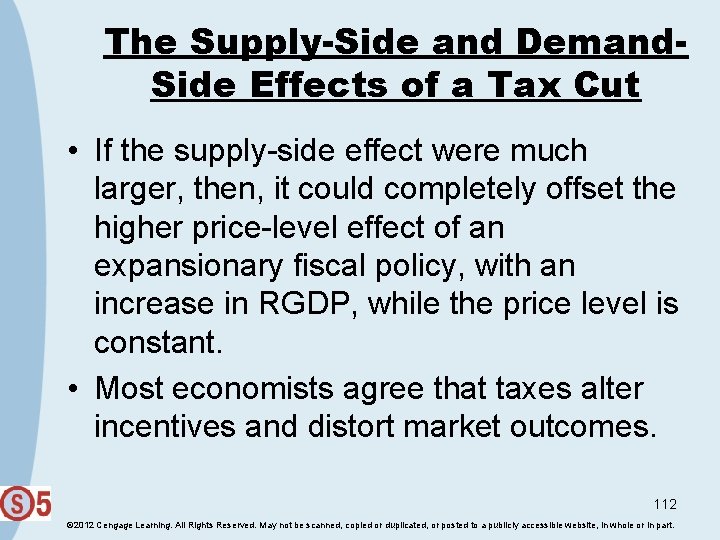 The Supply-Side and Demand. Side Effects of a Tax Cut • If the supply-side