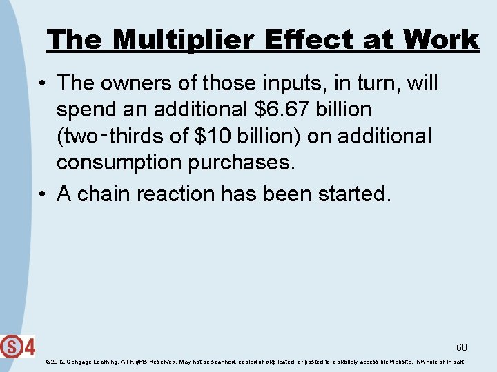 The Multiplier Effect at Work • The owners of those inputs, in turn, will