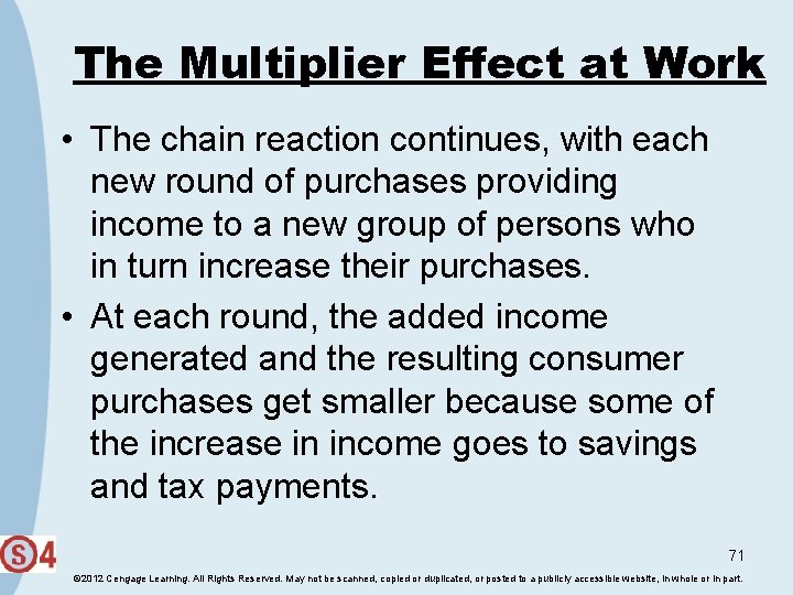 The Multiplier Effect at Work • The chain reaction continues, with each new round