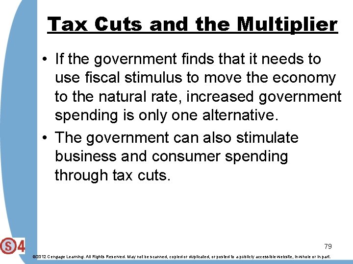 Tax Cuts and the Multiplier • If the government finds that it needs to