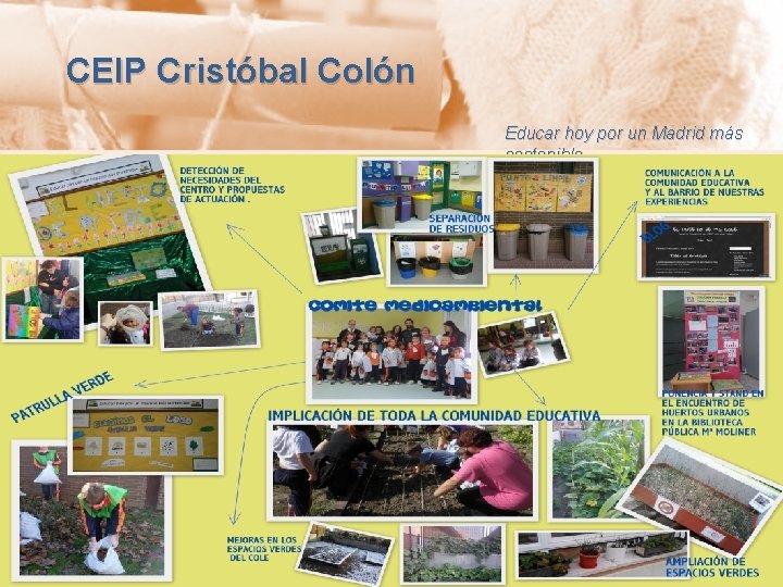 CEIP Cristóbal Colón Educar hoy por un Madrid más sostenible 