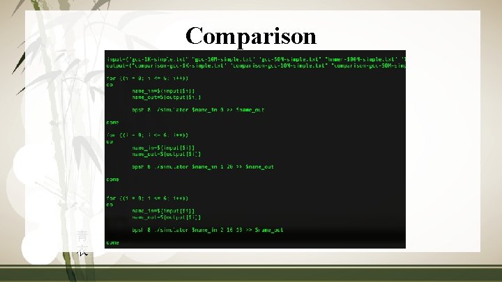 Comparison 青 衣 