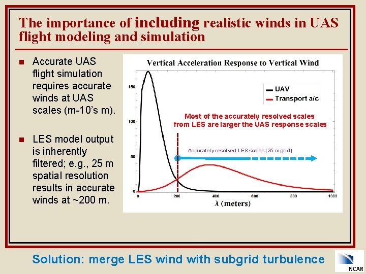 The importance of including realistic winds in UAS flight modeling and simulation n n