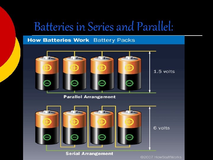 Batteries in Series and Parallel: 