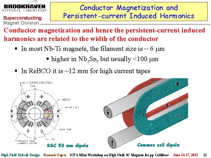 Superconducting Magnet Division Conductor Magnetization and Persistent-current Induced Harmonics Conductor magnetization and hence the