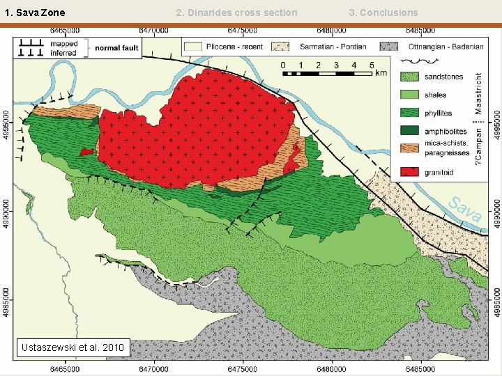 1. Sava Zone 2. Dinarides cross section 3. Conclusions Ustaszewski et al. 2010 21