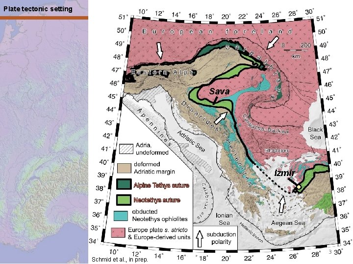 Plate tectonic setting 2. collision 3. extension 4. Neotectonics 5. Cross section Sava Izmir