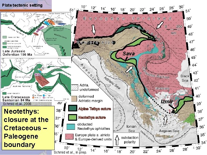 Plate tectonic setting 2. collision 3. extension 4. Neotectonics 5. Cross section Sava Izmir