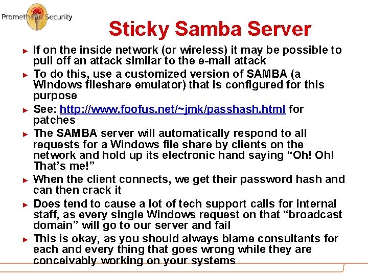 Sticky Samba Server ► ► ► ► If on the inside network (or wireless)