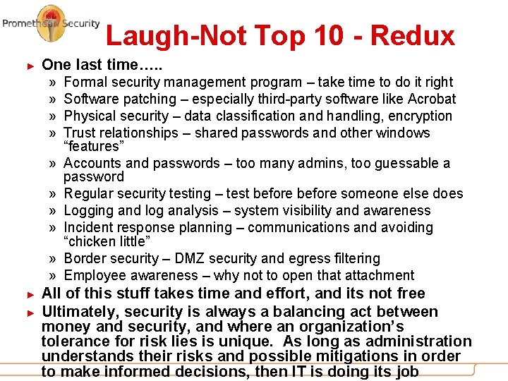 Laugh-Not Top 10 - Redux ► One last time…. . » » » »