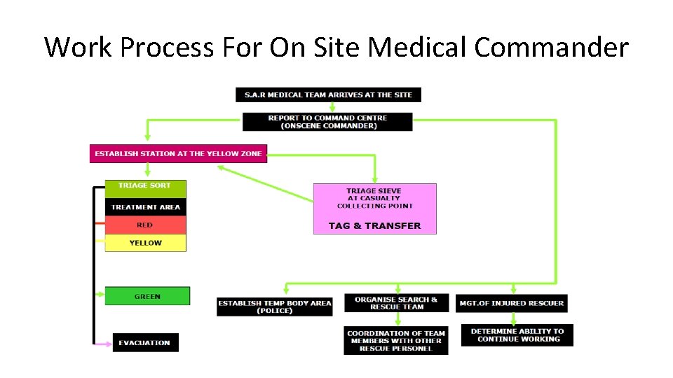 Work Process For On Site Medical Commander 