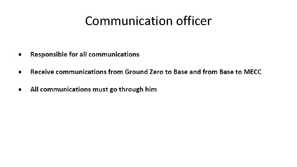 Communication officer 